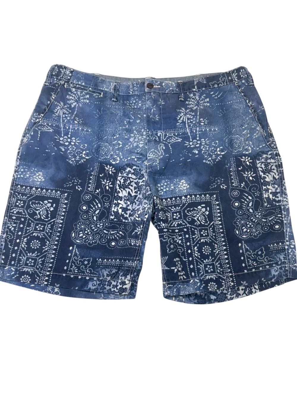Polo Ralph Lauren Naval Bandana Print Shorts Relaxed Fit Blue Size 40